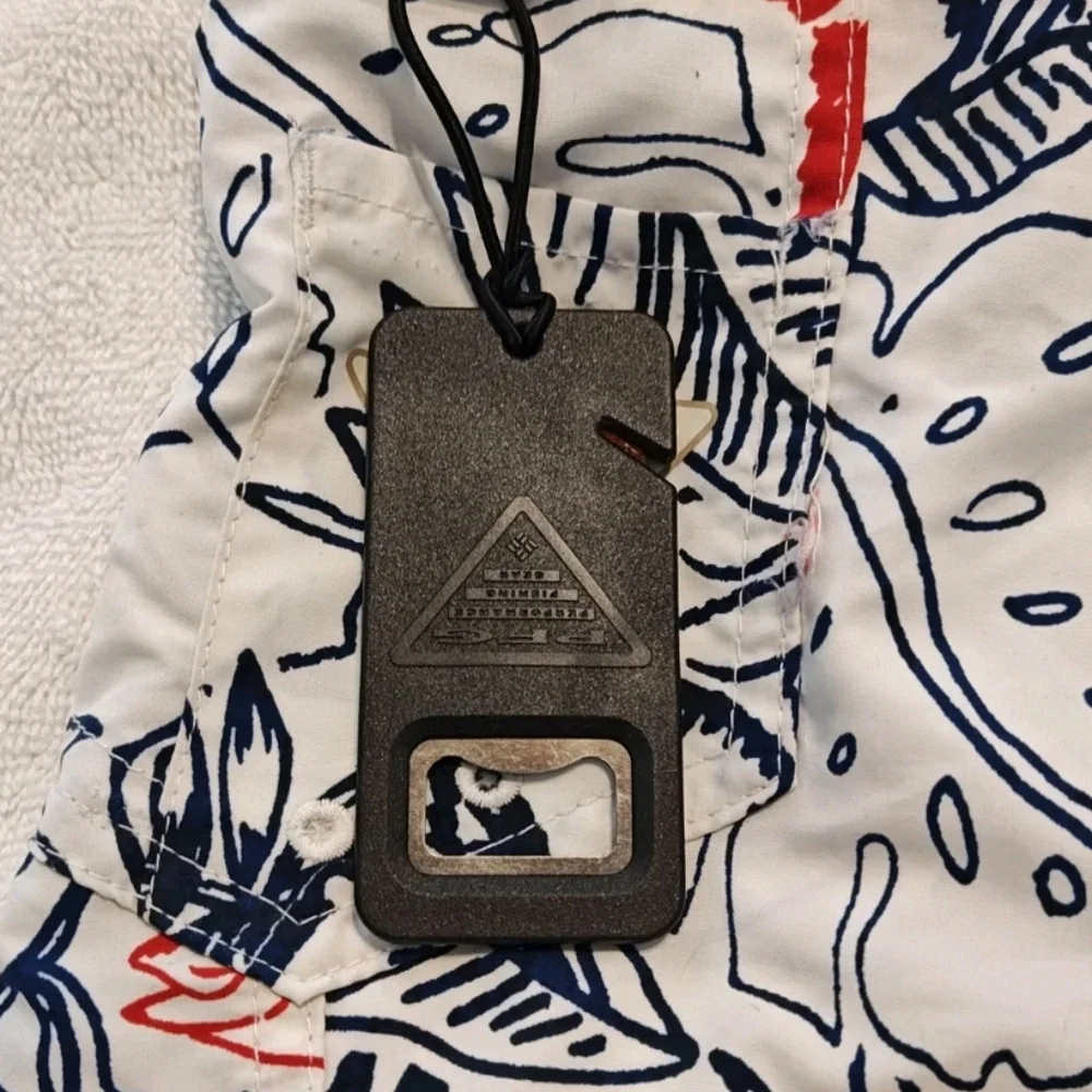 Men's Columbia Fish Print Swim Shorts None Mesh Large - Picture 2 of 9